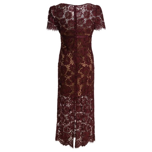 Self-Portrait Floral Lace Midi Dress Tag Size 8 Women - Picture 2 of 4